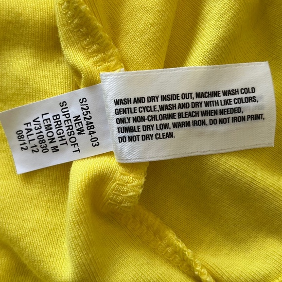 NWT Gap lemon yellow long sleeve tee, womens size L - Picture 6 of 13